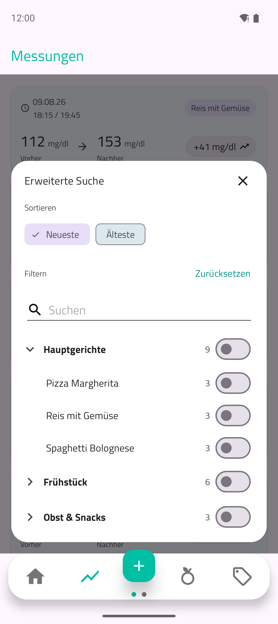 Erweiterte Suche