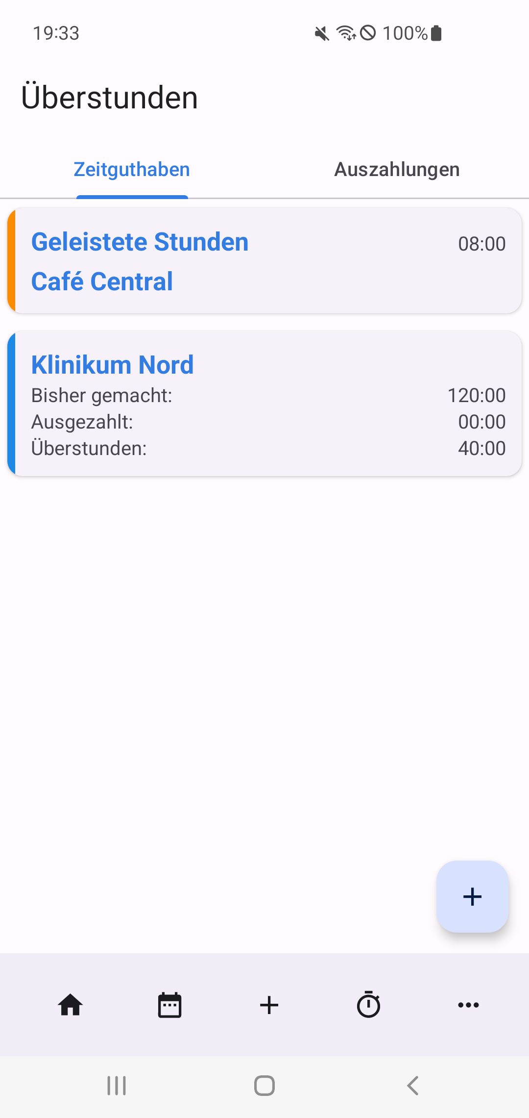Überstunden-Übersicht