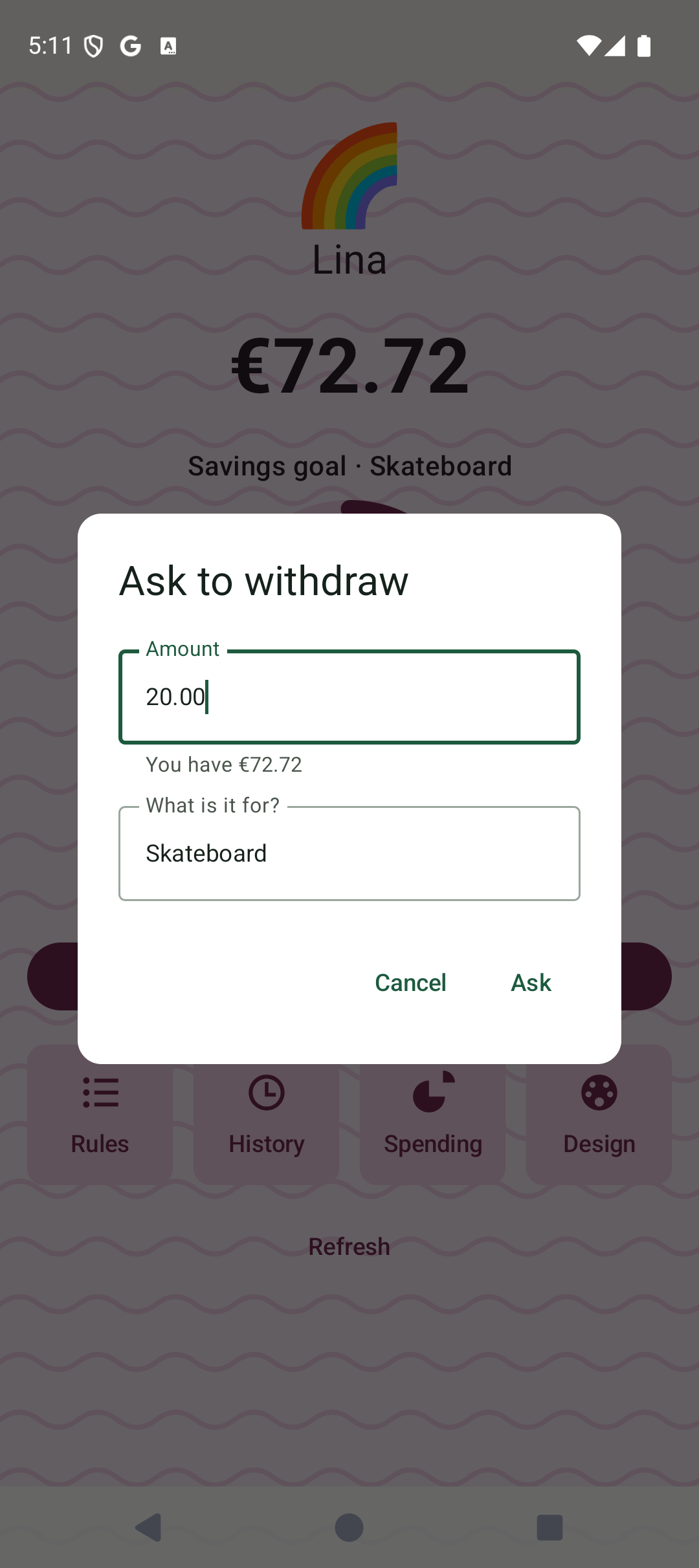 Asking to withdraw